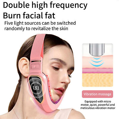 Face Beauty Electric Vibration Massager Facial Firming Therapy Chin Slimming $31.29
