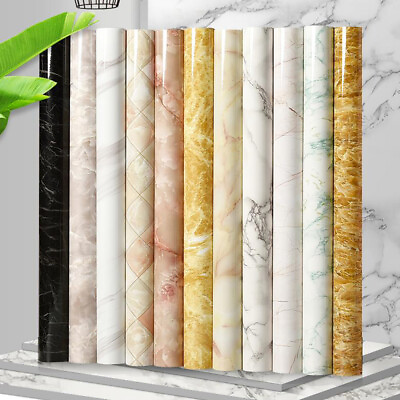 PVC Marble Contact Paper Self Adhesive Peel amp; Stick Wallpaper Kitchen Countertop $5.45