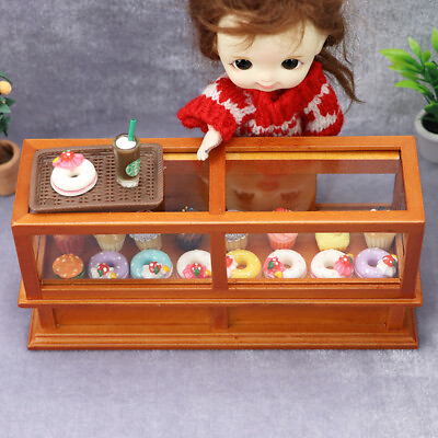 Dollhouse 1 12 Scale Miniature Cabinet Cake Shop Food Furniture Accessories $19.59