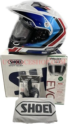 #ad Shoei Hornet X2 Sovereign Helmet TC10 White Blue Red Medium 0124131005 $546.25