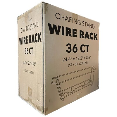 #ad Heavy Duty Chafing Stand Wire Racks 36 pk. 1 Case 24.4quot; X 12.2#x27;#x27;x 8.6quot; Silver $89.98