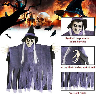 #ad Halloween Decorations Hanging Animated Witch Haunted House Prop Outdoor Indoor $13.99