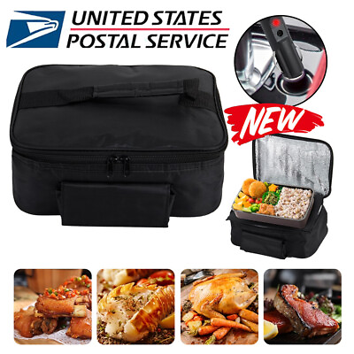 Portable Electric Food Warm Heating Lunch Box Bag For Car Mini Oven Container $25.22