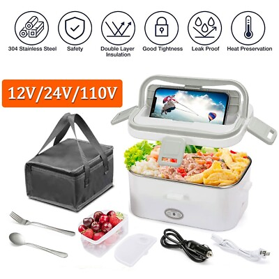 #ad 1.8L Electric Lunch Box Food Warmer Portable Food Heater for Car amp; Home 110V $54.03