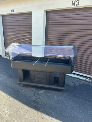 #ad #ad Cambro 6FBR Full Size Cold Food Buffet Salad Bar Casters W Drain amp; Sneeze Guard $1150.00
