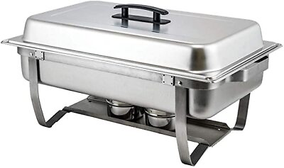 Winco 8 qt Stainless Steel Full Size Chafing Dish With Folding Stand $49.99