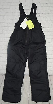 Snow Pants Bib Overalls All in Motion Youth Boys Girls Unisex Black $29.99
