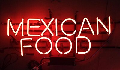 #ad 24quot;x14quot; Neon Sign Mexican Food Light Lamp Glass Tube Workshop Garage Collection $221.30