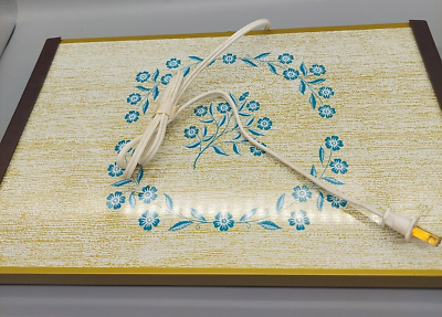 Vintage Warm O Tray Warming Electric Tray Blue Flower Design Party Hostess $29.99