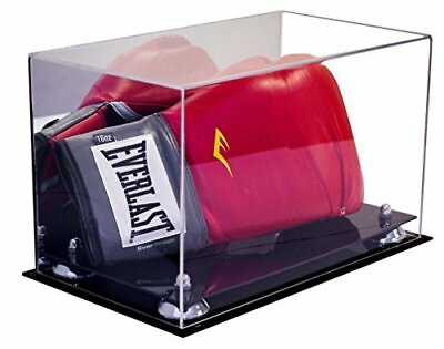 Single or Double Boxing Glove Display Case with Silver Risers amp; Mirror A011 SR $120.99