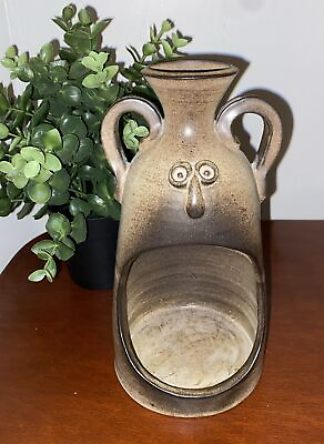 #ad Eva Lapka#x27;s Ceramic Candle holder Face Open Mouth Funny C $70.00