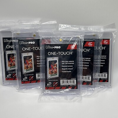 #ad Ultra Pro One Touch Magnetic Card Holder 35pt Point Lot of 5 $13.94