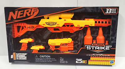 #ad Nerf Alpha Strike Battalion Set With 4 Blasters 33 Piece Set $23.19