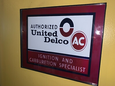 #ad #ad United AC Delco Mechanic Service Station Garage Bar Man Cave Advertising Sign $27.99
