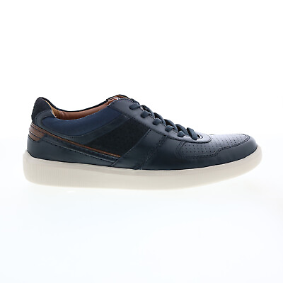 Clarks Cambro Race 26165306 Mens Blue Leather Lifestyle Sneakers Shoes $65.99