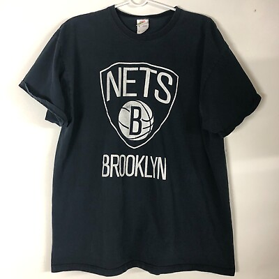 #ad Y2K Vintage Brooklyn Nets NBA Party City Men#x27;s Black XL T Shirt $16.24