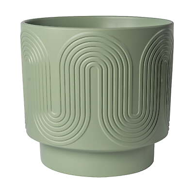 #ad Better Homes amp; Gardens Pottery 12quot; Amy Wave Ceramic Planter Green $28.98