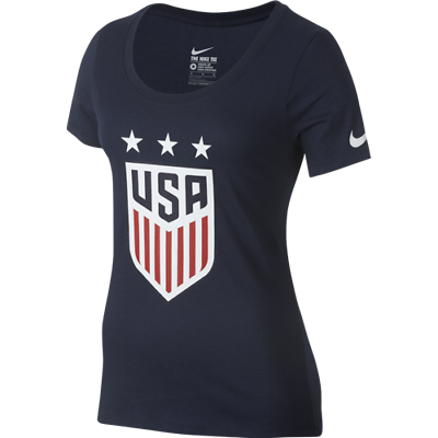 #ad Nike Blue Team USA Crest Top Women#x27;s Size Large L123440 $25.49