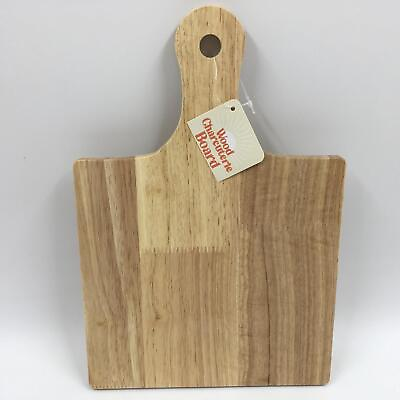 Square Wooden Charcuterie Board with Handle 8quot; x 12quot; Brand New Small $9.99