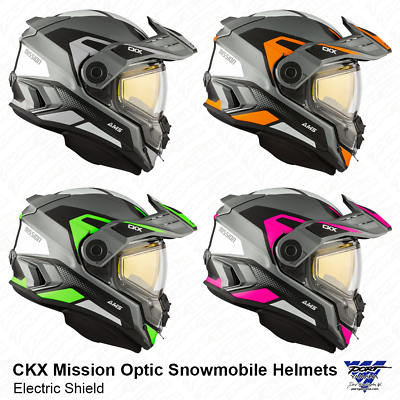 CKX Mission AMS Optic Snowmobile Helmet w Electric Shield SM MD LG XL 2X 3X $559.99