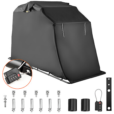 #ad VEVOR Motorcycle Shelter Motorcycle Cover Waterproof Storage Cover Tent w Lock $127.99