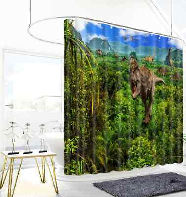 #ad Open Mouth In The Woods 3D Shower Curtain Polyester Bathroom Decor Waterproof AU $34.33