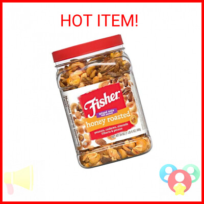#ad Fisher Snack Honey Roasted Mixed Nuts with Peanuts 24 Ounces Peanuts Cashews $24.85