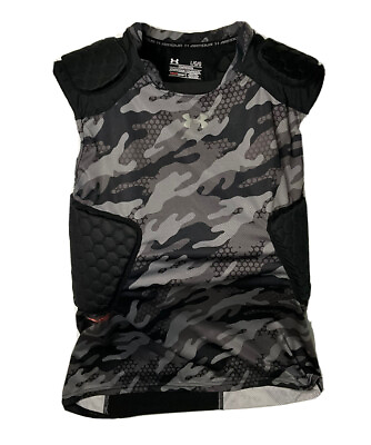 Under Armour Adult Game Day Pro 5 Pad Integrated Tank Camo Football Shirt Large $26.97