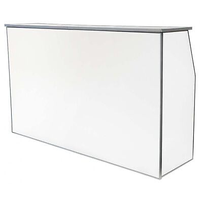 #ad Portable Serving Table 6ft Wide White Folding Bar Rectangle Outdoor Party Event $1149.99