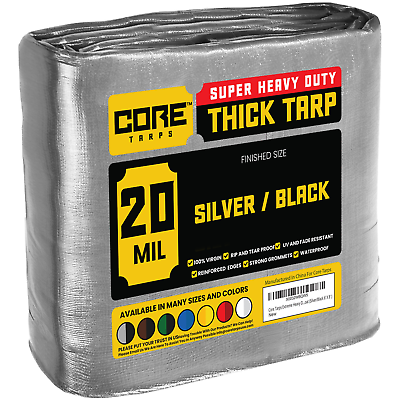 Core Tarps Extreme Heavy Duty 20 Mil Waterproof Tarp for Roof Patio Pool Boat $469.95