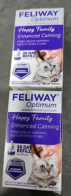 #ad #ad 🐱Lot of 2 Feliway Optimum 30 Day Refill For The Diffuser 48 ML Exp:2026🐱 $27.05