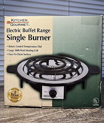 Kitchen Gourmet Electric Buffet Range Single Burner large 1000 Watt heating coil $9.90