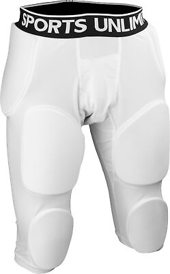 Sports Unlimited Omaha Youth 7 Pad Integrated Football Girdle New $39.99