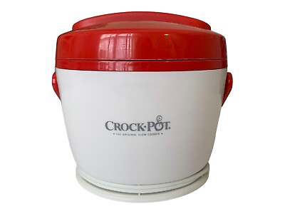 #ad #ad Crock Pot Portable Electric Slow Cooker Food Warmer Lunch Red amp; White TESTED $19.80