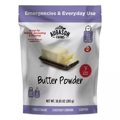 Augason Farms Butter Powder Resealable Pouch Dehydrated Emergency Food 10 Year $17.95