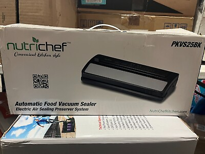 #ad NutriChef PKVS25BK Kitchen Pro Food Electric Vacuum Bag Sealer Preserver System $27.49