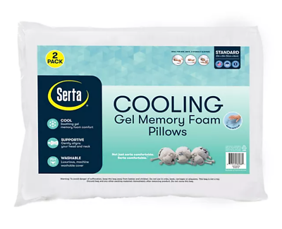 #ad Serta Gel Memory Foam Cluster Pillows 2 Pack PL02105JBCP $31.00