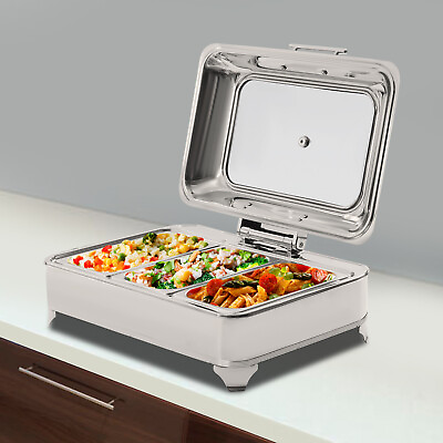 58*44*22cm Steam Table Buffet Countertop 3pans Food Warmers Stainless Steel 9L $189.00