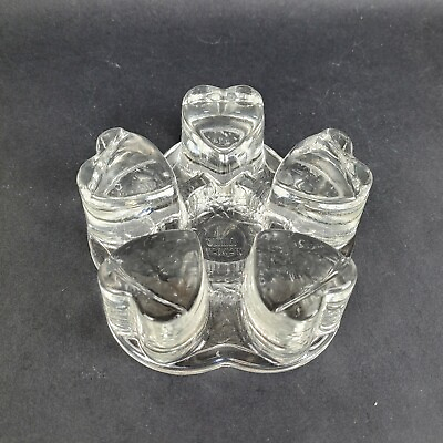 #ad Yama Glass Solid Glass Warmer Stand for Teapot Heart Shaped Pillar Candle Holder $24.97