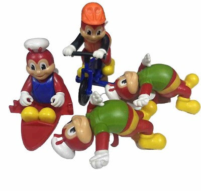 #ad Lot Of 4 Jollibee Collectible Bee Figures Fast Food Kids Meal $18.73