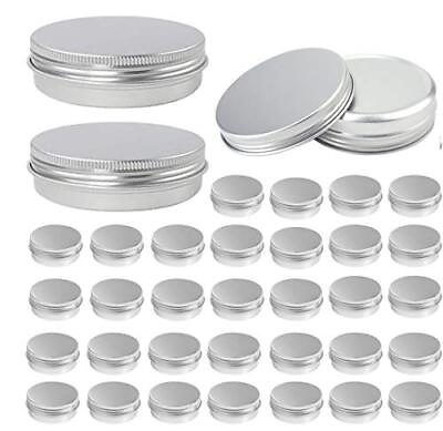 48 Pcs Aluminum Round Cans with Lid 2 Oz Metal Tins Food Candle Silver $54.10