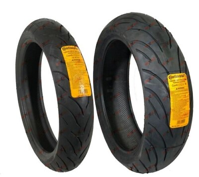Continental Motorcycle Tire Set Conti Motion Front 120 70 17 Rear 180 55 17 $165.66