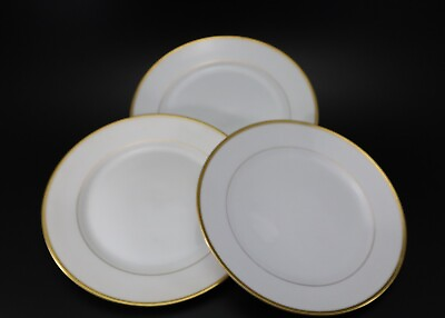 #ad #ad Noritake Colonial SALAD PLATE Set of 3 Gold Band 1911 Antique $18.85