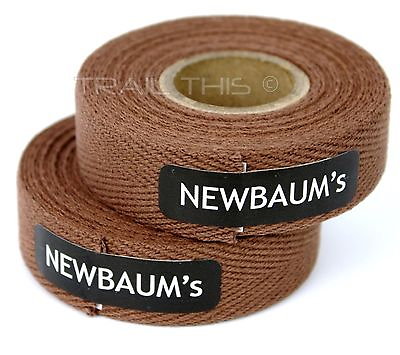 2 Rolls Newbaum#x27;s Brown Cotton Cloth Road Bicycle Handlebar Drop Bar Tape Wrap $15.95