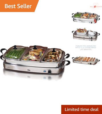 #ad Portable Stainless Steel Food Warmer for Parties amp; Events with 7.5 Quart Pan $125.37