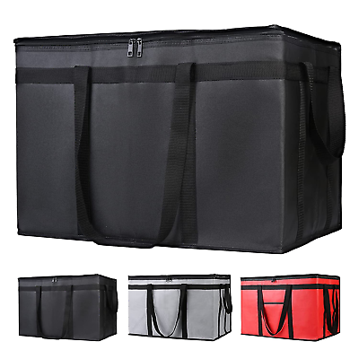 Insulated Food Delivery Bag XXXL Insulated Reusable Grocery Cooler Hot.. $27.94