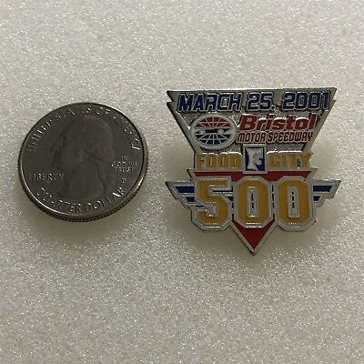 #ad #ad 2001 Food City 500 Bristol Motor Speedway NASCAR Race Pin Pinback #36784 $5.76
