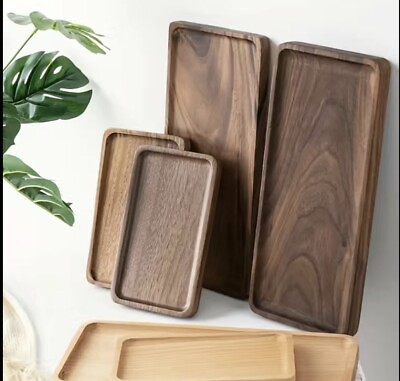 #ad Acacia Wood Rectangular Wooden Platters for Food Holder Bbq Party Buffet Gift fo $13.99