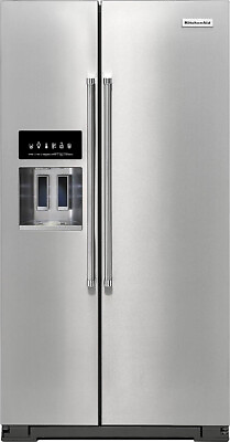 #ad #ad KitchenAid KRSF505ESS 24.8 cf Side by Side Refrigerator with Ice and Water Disp. $399.00