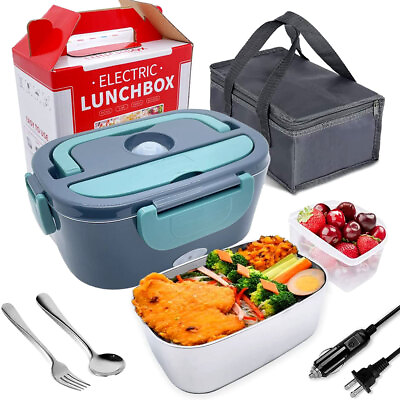 #ad 40w New Electric Heated Lunch Box Stove 12 24 110Volt Portable Hot Food Warmer $39.99